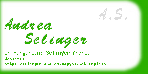 andrea selinger business card